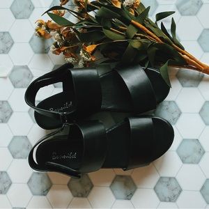 Vintage black platform sandals